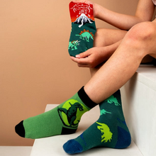Load image into Gallery viewer, Dinosaur Days (Glow In The Dark) Kids  Crew Socks 3pk - Sock It To Me
