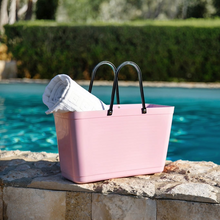 Load image into Gallery viewer, Large Hinza Bag 'Dusty Pink' - Green Plastic
