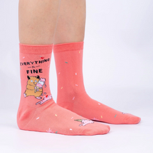 Load image into Gallery viewer, Everything Is Fine - Women's Crew Socks - Sock It To Me
