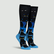 Load image into Gallery viewer, Cats In The Dark (Glow In The Dark) - Women's Knee High Socks - Sock It To Me
