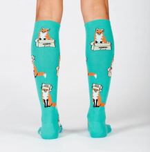 Load image into Gallery viewer, Foxes in Boxes - Women's Knee High Socks - Sock It To Me
