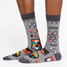 Load image into Gallery viewer, Genius at Work - Men's Crew Socks - Sock It To Me
