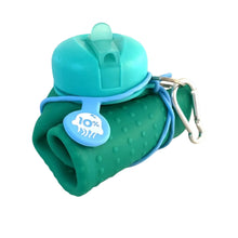 Load image into Gallery viewer, Rolla Bottle - Collapsible Water Bottle (Green/Aqua)
