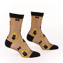 Load image into Gallery viewer, A-mew-sing - Women's Sheer Crew Socks - Sock It To Me
