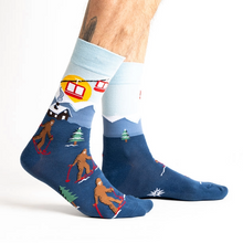 Load image into Gallery viewer, Hit The Slopes - Men's Crew Socks - Sock It To Me
