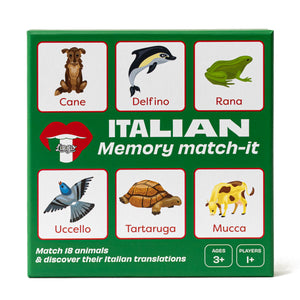 Lingo Italian Animals Memory Match-It Game