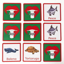 Load image into Gallery viewer, Lingo Italian Animals Memory Match-It Game
