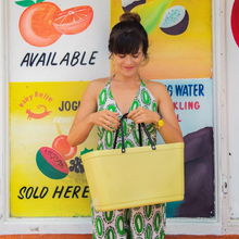 Load image into Gallery viewer, Large Hinza Bag 'Lemon' - Green Plastic
