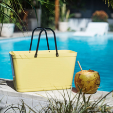 Load image into Gallery viewer, Large Hinza Bag 'Lemon' - Green Plastic
