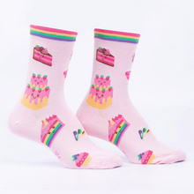 Load image into Gallery viewer, Life Is Batter With Cake- Women's Crew Socks - Sock It To Me
