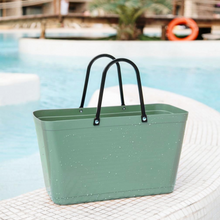 Load image into Gallery viewer, Large Hinza Bag 'Olive' - Green Plastic

