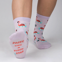 Load image into Gallery viewer, Party Like a Flock Star - Women's Crew Socks - Sock It To Me
