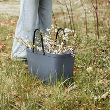 Load image into Gallery viewer, Large Hinza Bag 'Pigeon Blue' - Green Plastic
