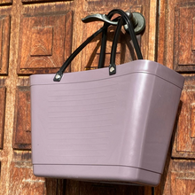 Load image into Gallery viewer, Small Hinza Bag 'Plum' - Green Plastic
