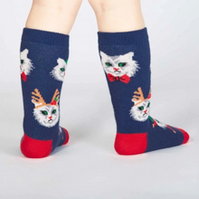 Load image into Gallery viewer, Santa Claws - Toddler Knee High Socks (Ages 1-2) - Sock It To Me (Christmas)
