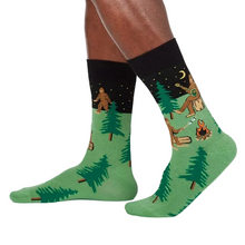 Load image into Gallery viewer, Sasquatch Camp Out - Men's Crew Socks - Sock It To Me
