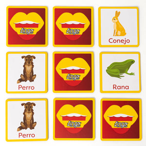 Lingo Spanish Animals Memory Match-It Game