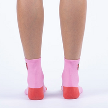 Load image into Gallery viewer, Strawberry Cat  - Quarter Crew Socks - Sock It To Me
