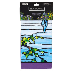 Tiffany Iris Landscape Tea Towel