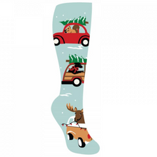 Load image into Gallery viewer, Treemendous Adventure - Youth Knee High Socks (Ages 3-6) - Sock It To Me (Christmas)
