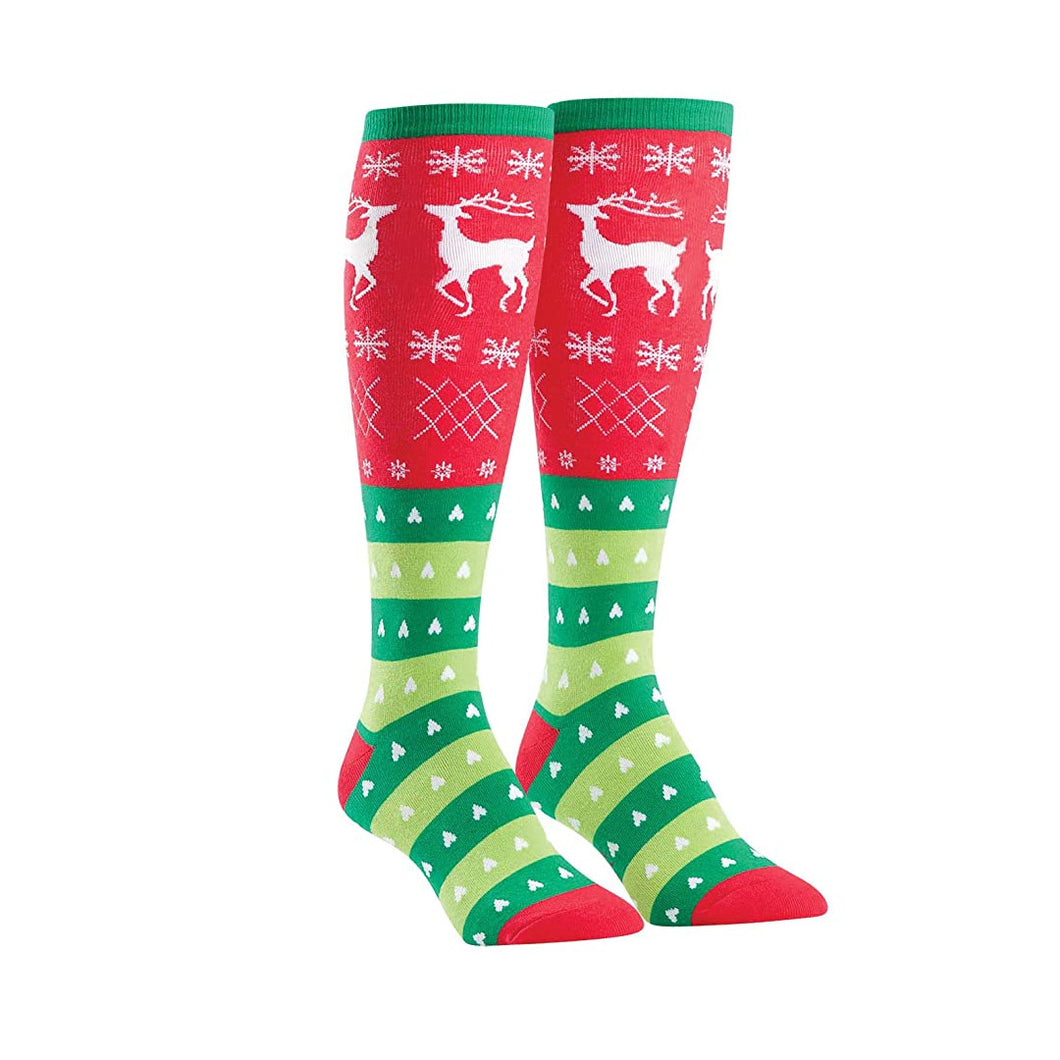Tacky Holiday Sweater - Women's Knee High Socks - Sock It To Me