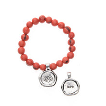 Load image into Gallery viewer, WHD ACAI SEED BRACELET - LOVE - RED SEEDS
