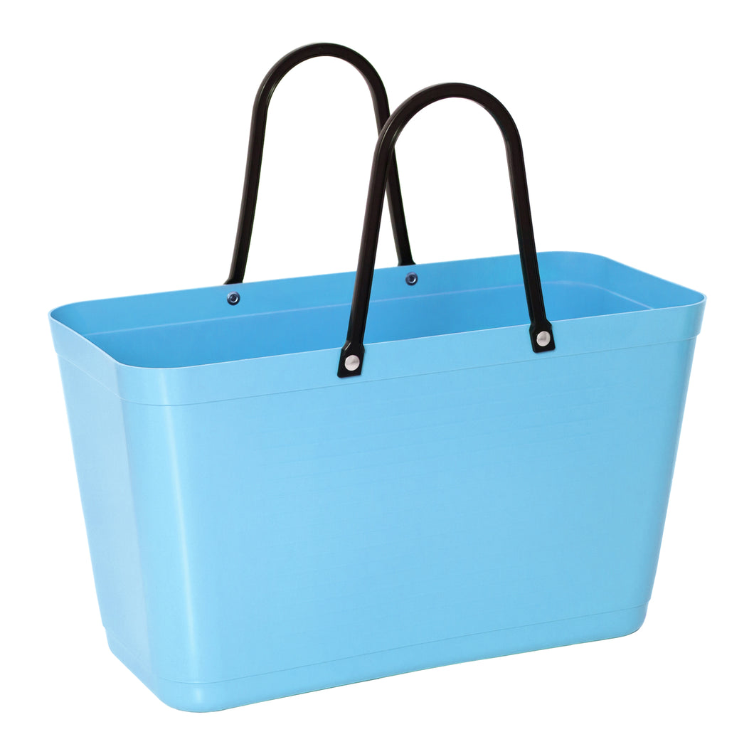 Large Light Blue Hinza Bag - Green Plastic