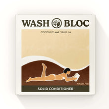 Load image into Gallery viewer, Wash Bloc Solid Coconut &amp; Vanilla Shampoo/Conditioner Block
