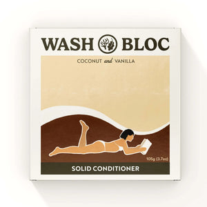 Wash Bloc Solid Coconut & Vanilla Shampoo/Conditioner Block