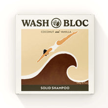 Load image into Gallery viewer, Wash Bloc Solid Coconut &amp; Vanilla Shampoo/Conditioner Block
