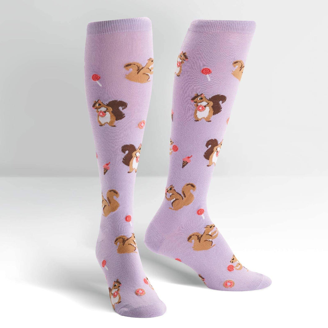Squirreling Around - Women's Knee High Socks - Sock It To Me