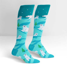 Load image into Gallery viewer, Polar Bear Stare - Women&#39;s Knee High Socks - Sock It To Me
