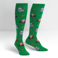 Load image into Gallery viewer, Sloth Machine - Women&#39;s Knee High Socks - Sock It To Me
