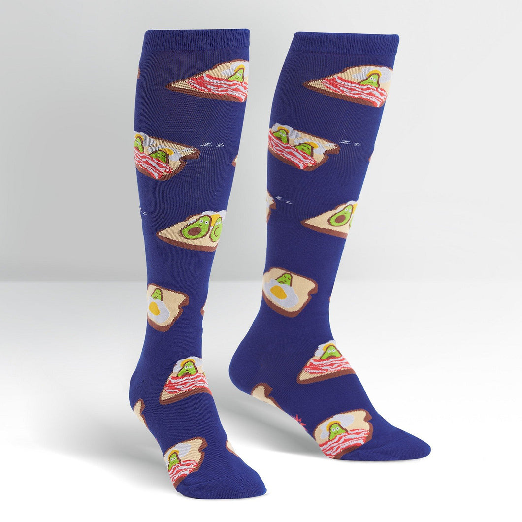Breakfast In Bed - Women's Knee High Socks - Sock It To Me