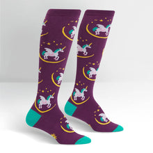 Load image into Gallery viewer, Wish Upon A Pegasus - Women&#39;s Knee High Socks - Sock It To Me
