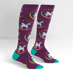 Wish Upon A Pegasus - Women's Knee High Socks - Sock It To Me