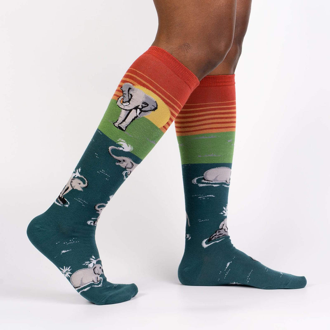 Make a Splash - Women's Knee High Socks - Sock It To Me