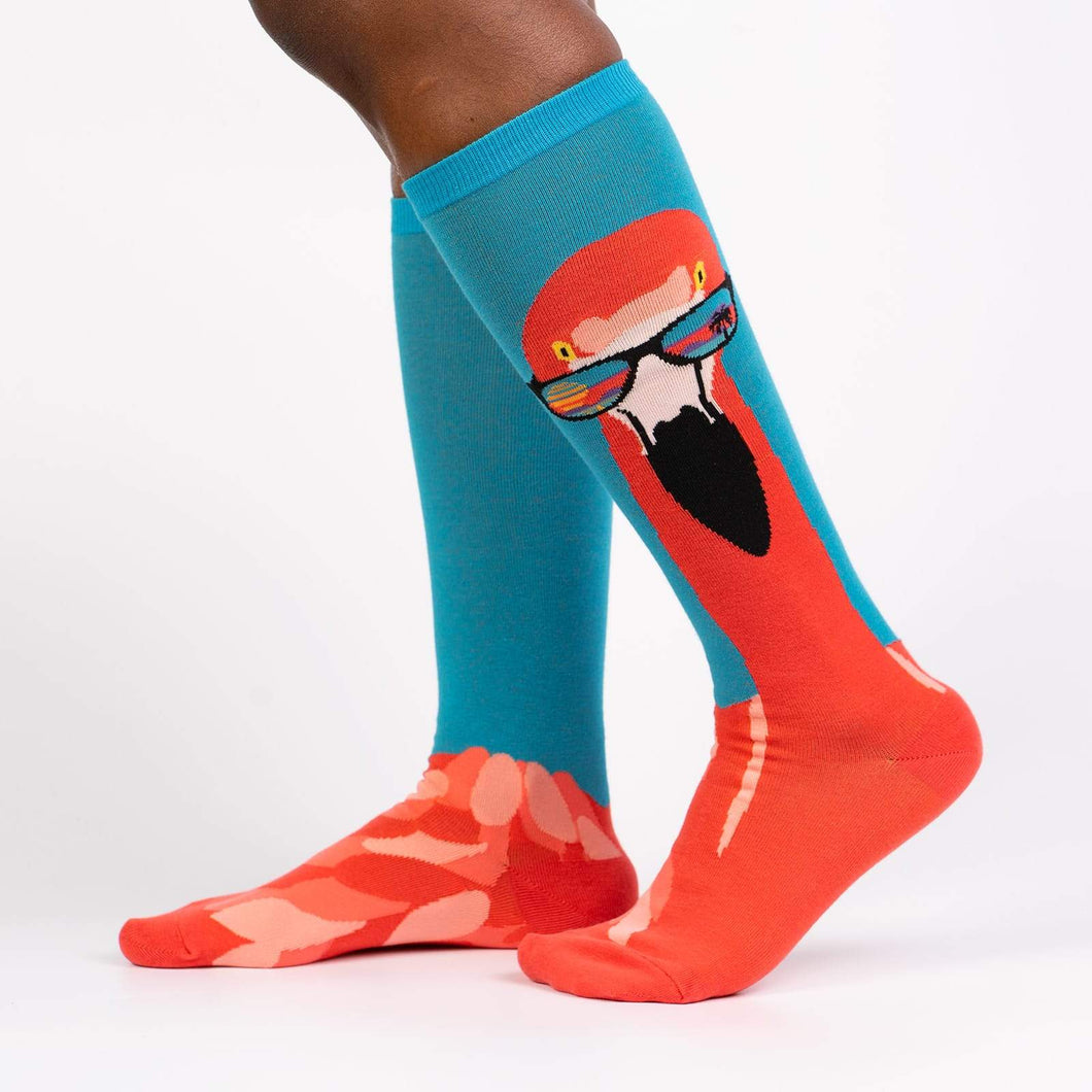 Ready to Flamingle - Women's Knee High Socks - Sock It To Me