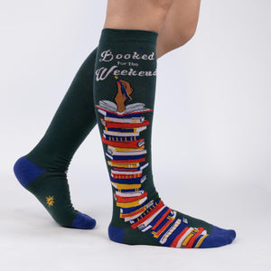 Booked For The Weekend - Women's Knee High Socks - Sock It To Me