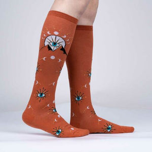 Mystic Mountain Glow In The Dark - Women's Knee High Socks - Sock It To Me