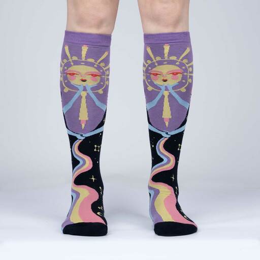 Cosmic Connection - Women's Knee High Socks - Sock It To Me