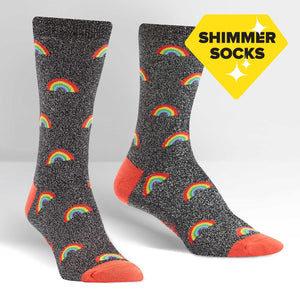 Glitter Over The Rainbow - Women's Crew Socks - Sock It To Me