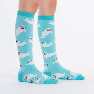 Baby Seals - Youth Knee High Socks Ages 3-6 - Sock It To Me