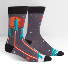 Load image into Gallery viewer, Launch From Earth - Men&#39;s Crew Socks - Sock It To Me
