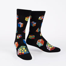 Load image into Gallery viewer, Puzzle Box - Men&#39;s Crew Socks - Sock It To Me
