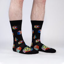 Load image into Gallery viewer, Puzzle Box - Men&#39;s Crew Socks - Sock It To Me
