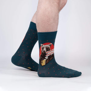 Bearly Awake - Men's Crew Socks - Sock It To Me