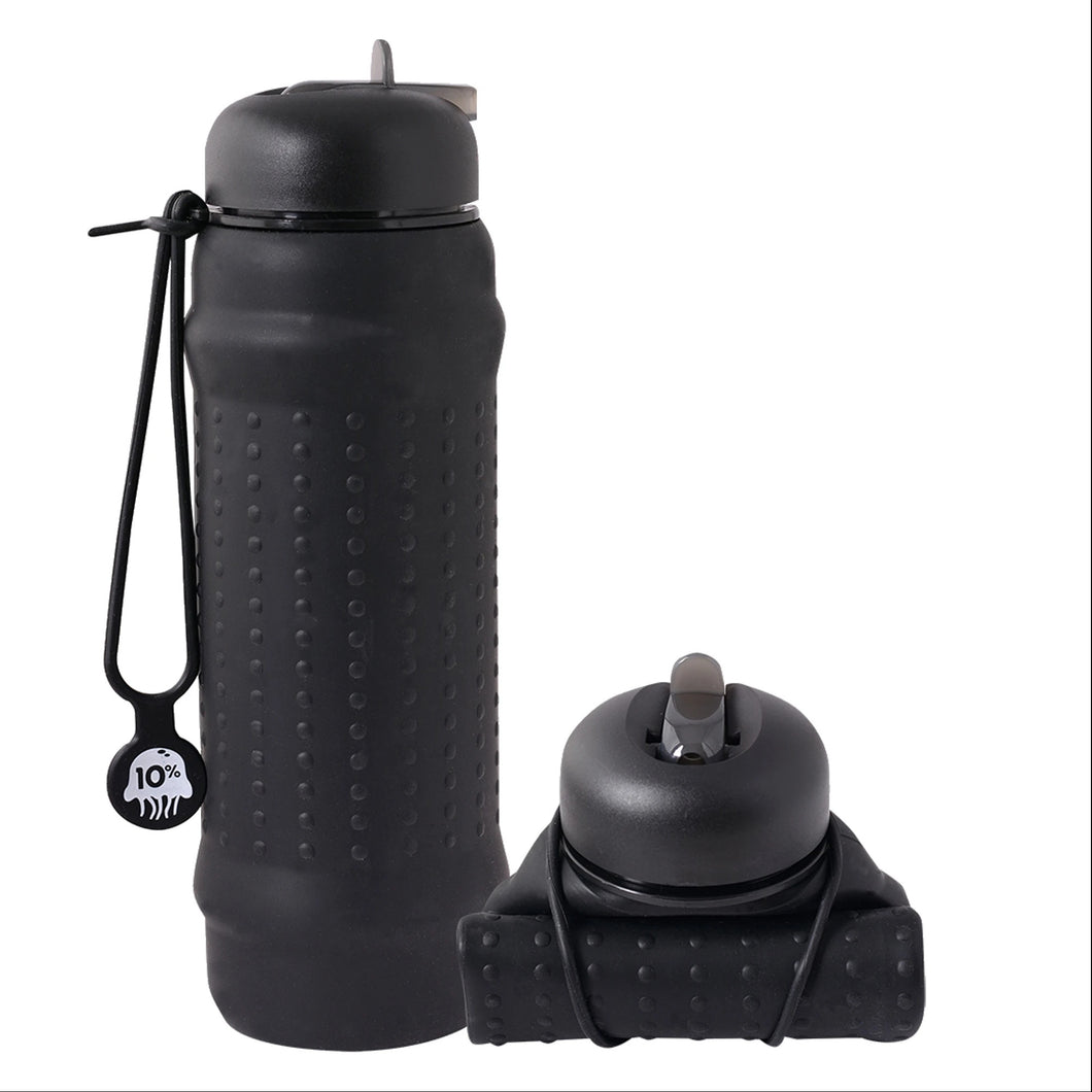 Black/Black Rolla Bottle - Collapsible Water Bottle