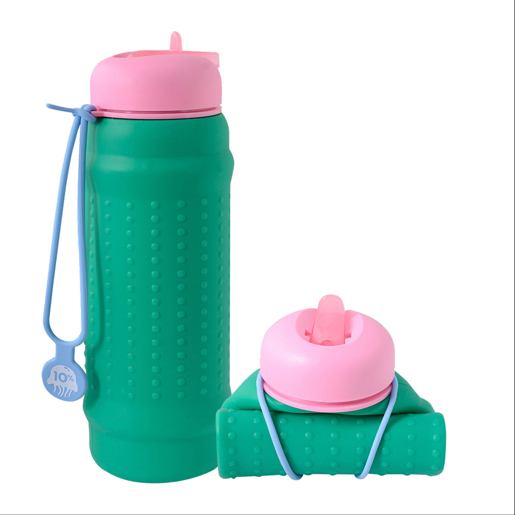 Green/Pink Rolla Bottle - Collapsible Water Bottle