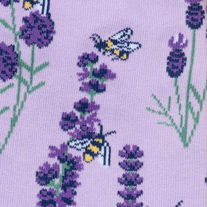 Bees & Lavender Stretch It - Women's Knee High Socks - Sock It To Me